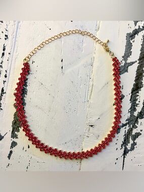 Dark Pink Crystal Tennis Necklace - Women Jewelry